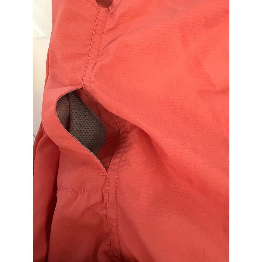 Eddie Bauer Travex Mens XL Coral Pink Ripstop Short Sleeve Hiking Shirt Top
